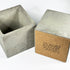 Square Light Grey Concrete Planter 10cm